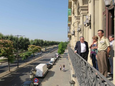 Recepció a la Paeria al nou subdelegat de Defensa a Lleida.