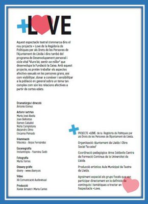 +Love, projecte reconegut pel BBP, pretén  visibilitzar, donar a conèixer i sensibilitzar la població sobre un tema complex com són les relacions afe….