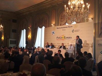 El paer en cap ha fet el seu discurs davant un nodrit grup de la societat barcelonina.