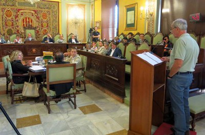 Josep Farré ha estat el portaveu de la moció del CDR del barri de Cappont.