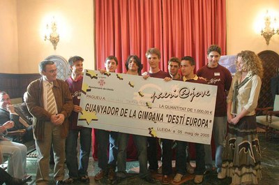 L'equip guanyador del premi de la Gimcana.