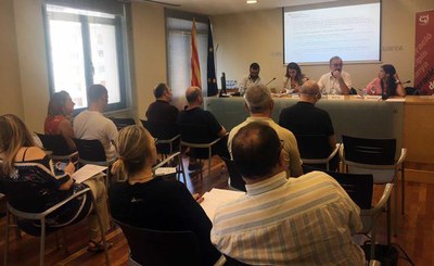 Núria Parlón i Manel Vila, dos dels ponents de la sessió de treball.