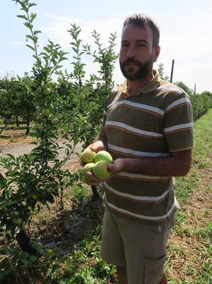 Marc Vives, president de la partida del Camí de Montcada i dels Pagesos, damnificat per la pedregada.