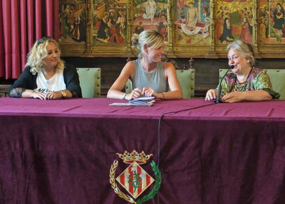 Recepció avui a Paeria dels participants en el seminari de postgrau Cervera Jordà.