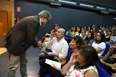 Larrosa ha saludat al conferenciant, Daniel Gabarró.