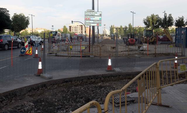 La plaça Espanya també es veu afectada per les obres de connexió amb Cappont