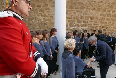 La Coral Shalom ha posat la nota musical a l'acte de la Diada.