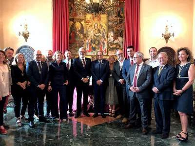 La corporació municipal ha participat en la recepció al President.