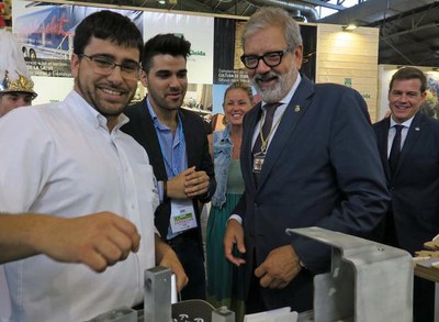 Visita, aquest matí, al recinte firal del paer en cap, Fèlix Larrosa.