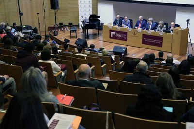 Obertura del Congrés Internacional EDUTEC 2018, a l'Auditori de l’edifici Transfronterer del Campus de Cappont.