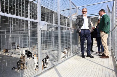 La visita al Centre d'Acollida d'Animals de Companyia ha tingut lloc aquest matí.