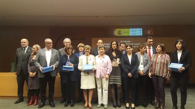 Acte de lliurament de distincions del Dia Internacional de la Eliminació de la Violència contra la Dona, on l’Ajuntament de Lleida ha rebut una disti….