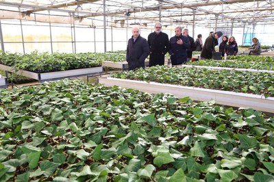 L'alcalde també ha conegut els hivernacles del Centre Especial de Treball.