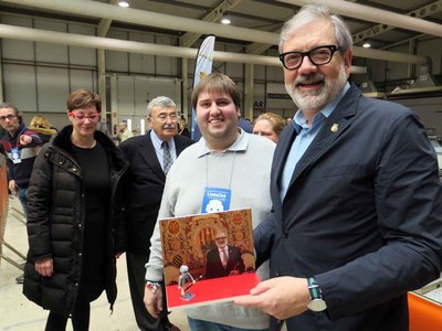 Un dels participants a la Fira ha creat una figureta de playmobil, dedicada al paer en cap.