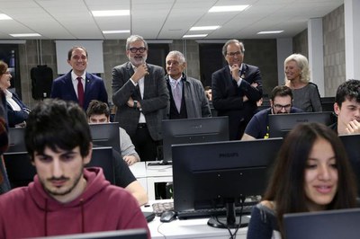 L'alcalde i el president de la Generalitat, Quim Torra, han visitat les instal·lacions d'Ilerna.