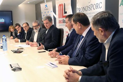 La roda de premsa de presentació dels guardonats..