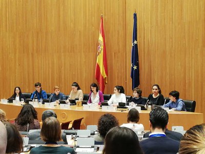 Joves d'arreu de l'estat, com el Guillem Martínez de Lleida, van presentar les conclusions i propostes del Manifest d’Oviedo  al Congrés de Diputats.