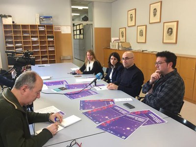 La roda de premsa ha tingut lloc al Conservatori i Escola Municipal de Música de Lleida..
