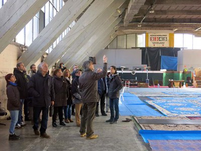 Josep M. Cots Call, fill de l'autor del Palau de Vidre, ha explicat les peculiaritats de l'edifici.