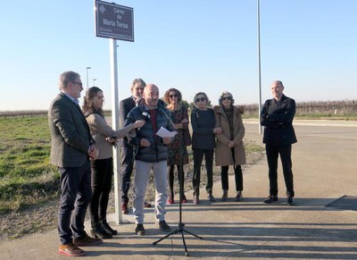 Inauguració del carrer de Maria Tersa, amb motiu del Dia Mundial de la Ràdio.