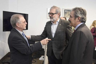 L'alcalde de Lleida amb Kim Faura i Juan Cal..