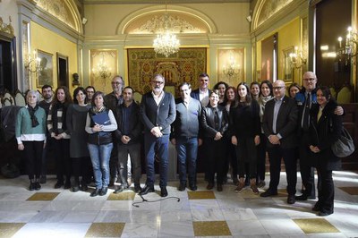 Presentació del projecte "Lleida, ciutat amb valors", al Saló de Sessions de la Paeria.