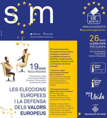 Dimarts que ve té lloc la taula rodona “Les eleccions europees i la defensa dels valors europeus”, on s’explicarà el paper del Parlament Europeu i qu….