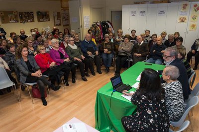 Homenatge a Montserrat Canals, organitzat al local social del Clot.