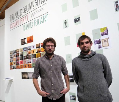 Ignasi Prat i David Ricard, autors dels projectes de la residència de creació a l'Arxiu de l'Urgell.