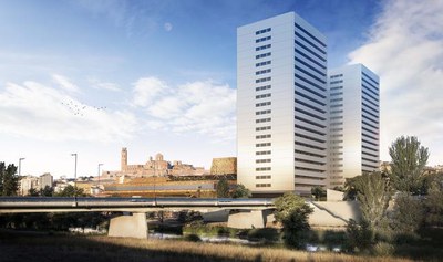 Imatge virtual del projecte de les Torres del Cel a Lleida.