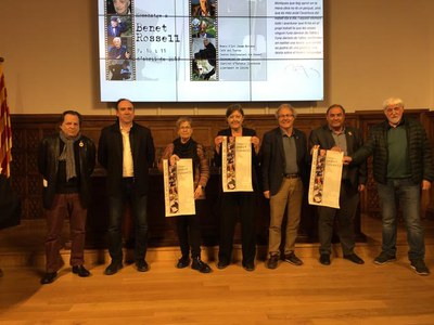 Les autoritats i l'organització de les Jornades en Homenatge a Benet Rossell..