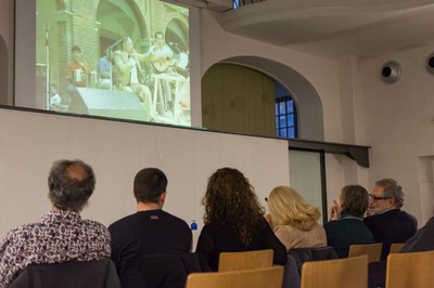 Durant l'acte s'ha projectat el vídeo 'Lleida Carrinclona'.