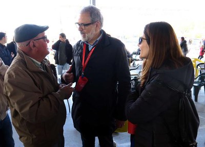 L'alcalde amb Jacinto Pernia, històric dirigent veïnal de Pardinyes.