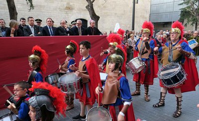 L'esquadra romana ha obert la processó.