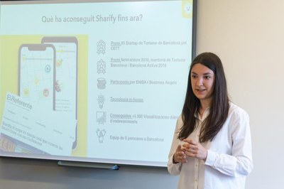 Gemma Prenafeta ha presentat l'app Sharify al Parc Científc i Tecnològic de Lleida..