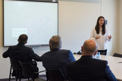 Un moment de la presentació de Sharify, al Parc Científic de Lleida..