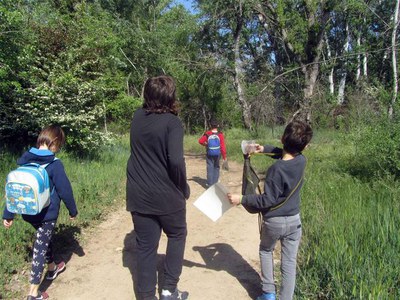 Una gimcana d’orientació ha portat als participants a conèixer els racons del parc i a descobrir els rastres d'alguns dels animals.