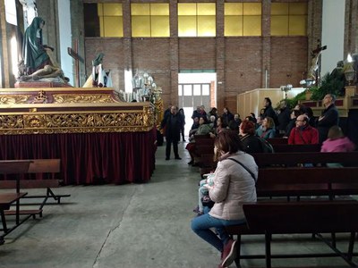 La major part dels passos de Setmana Santa es guarden a l'església de Sant Andreu.