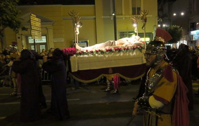 El Crist jacent, un altre dels passos de la Congregació de la Puríssima Sang.