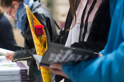 Celebració de la Diada de Sant Jordi a Lleida.