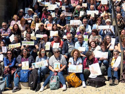 El paer en cap ha agraït el suport dels 'sketchers' en escollir la Seu Vella per la seva trobada anual.