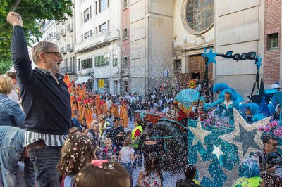 El paer en cap, un dels més actius en la Batalla de Flors.
