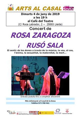 Cartell del concert de Rosa Zaragoza.