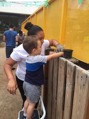 La seva actuació ha consistit a instal·lar el reg en el jardí vertical de l’EBM.