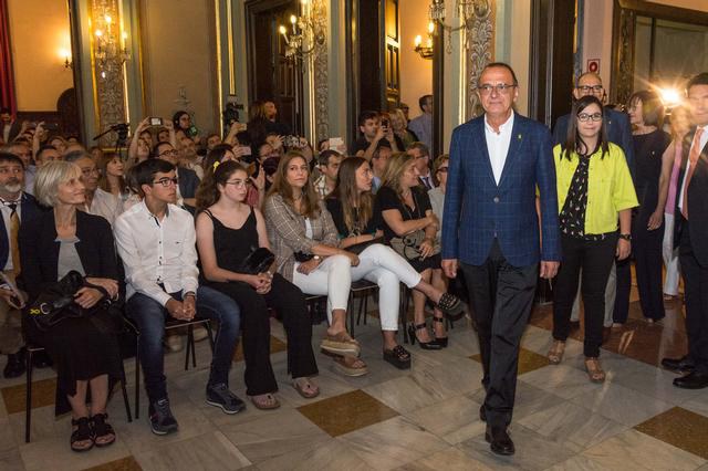 Miquel Pueyo entrant al Saló de Sessions de la Paeria