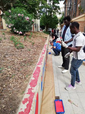 Muralisme als Jardins, en el marc de la Setmana Cultural de la Mariola.