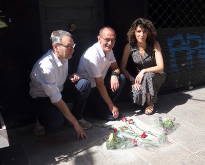 El director del Memorial Democràtic, Jordi Fonts, també ha estat present en l'acte del carrer Democràcia.