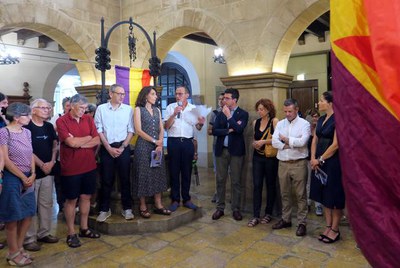 L'acte institucional i els parlaments s'han fet al Pati de la Paeria.