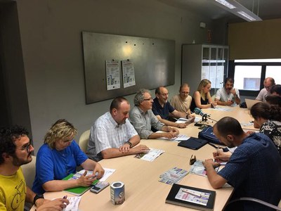 Panoràmica de la roda de premsa de presentació del Fem Banda..