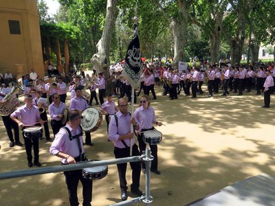 La banda de Sant Sebastián de Padul arribant als Camps Elisis.